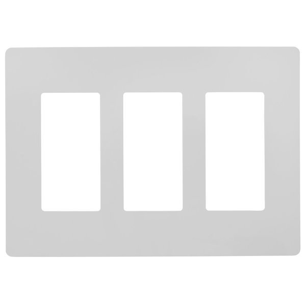 Faith 3-Gang Decorator Screwless Wall Plates, 4.68in x 2.93in, Fits GFCI, USB Receptacle, Dimmers, White SWP3-WH-01